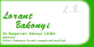 lorant bakonyi business card