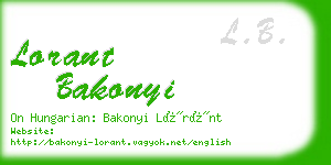 lorant bakonyi business card